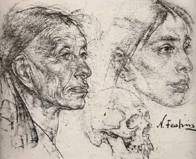 Nikolay Fechin Study of female-s head